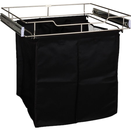 Chrome 18 Deep Pullout Canvas Hamper With Removable Laundry Bag